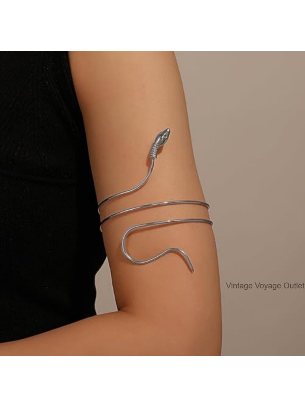 Snake Arm Cuff Upper Arm Bracelet Medusa Costume Jewelry - Picture 2 of 6